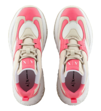 Armani Exchange Sneakers i neopren beige, rosa