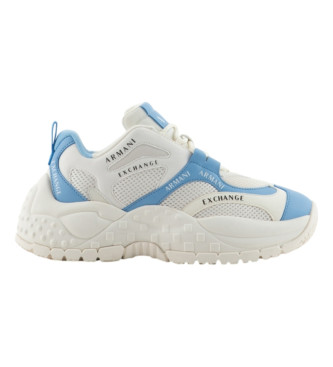 Armani Exchange Chaussures en noprne blanc, bleu