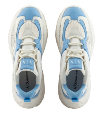 Armani Exchange Chaussures en noprne blanc, bleu
