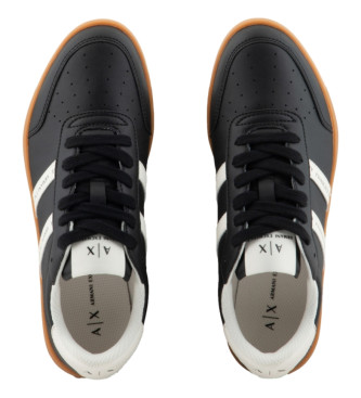 Armani Exchange Sneakers met coating zwart