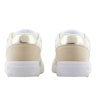 Armani Exchange Tecnofibra beige slippers