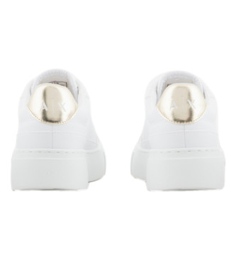 Armani Exchange Białe sznurowane buty sportowe