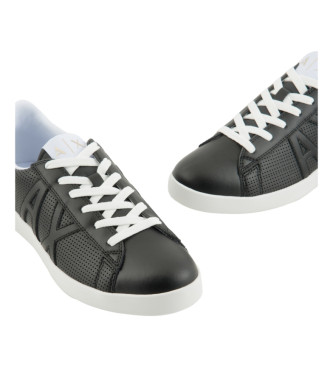 Armani Exchange Skórzane sneakersy Basic w kolorze czarnym