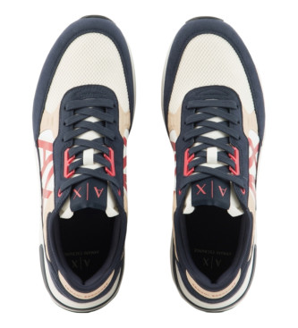 Armani Exchange Sneakers in Tecnofibra Blu Navy