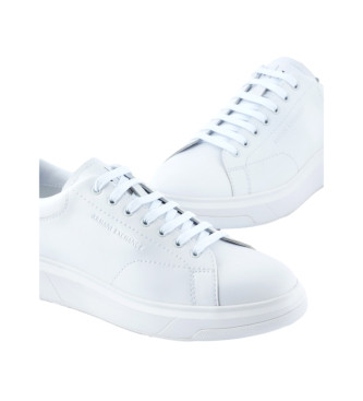 Armani Exchange Białe sznurowane buty Snea