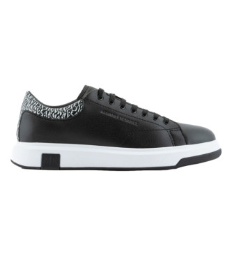 Armani Exchange Leather Sneakers Ton black