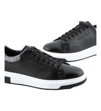 Armani Exchange Leather Sneakers Ton black