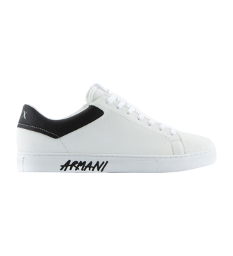 Armani Exchange White leather trainers