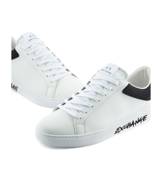 Armani Exchange White leather trainers