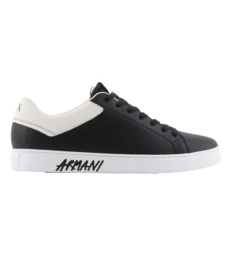 Armani Exchange Action Leder Sneakers schwarz