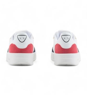 Armani Exchange Witte leren sportschoenen