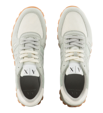 Armani Exchange Sneakers med snrning grn