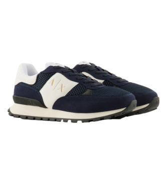 Armani Exchange Scarpe da ginnastica in rete blu scuro