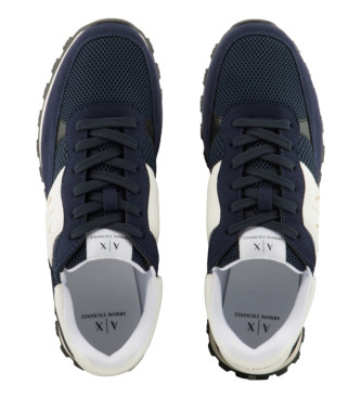 Armani Exchange Scarpe da ginnastica in rete blu scuro