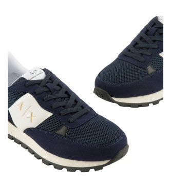 Armani Exchange Trainers Navy Mesh