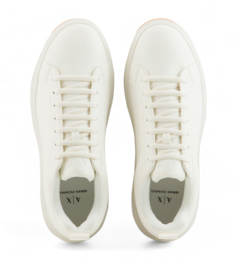 Armani Exchange Witte geweven pantoffels