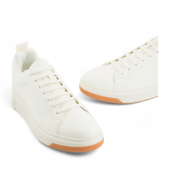 Armani Exchange Witte geweven pantoffels