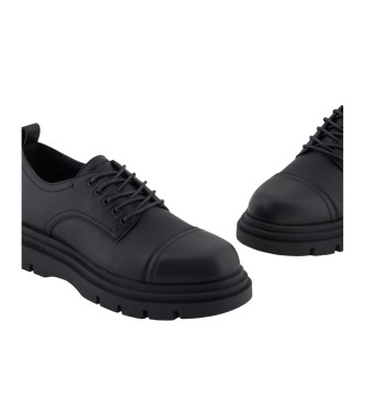 Armani Exchange Black Laced Leather Shoes