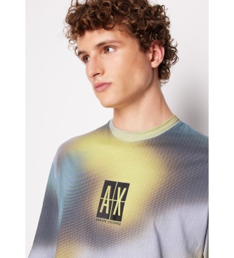 Armani Exchange T-shirt en coton tricot multicolore