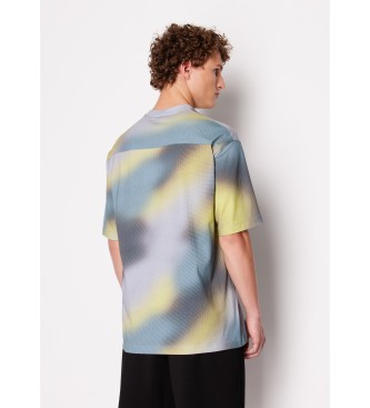 Armani Exchange T-shirt in jersey di cotone multicolor