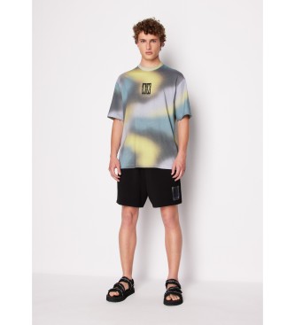 Armani Exchange T-shirt de malha de algodo multicolorida