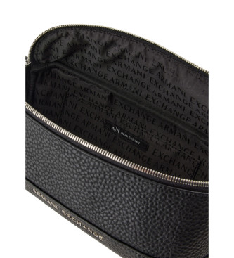 Armani Exchange Black coated fabric bum bag