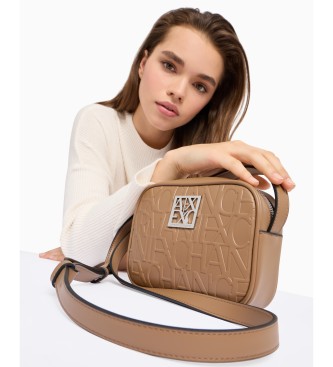 Armani Exchange Bolso bandolera beige 