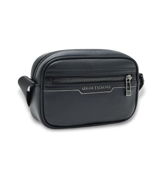 Armani Exchange Black shiny effect shoulder strap