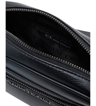Armani Exchange Black shiny effect shoulder strap