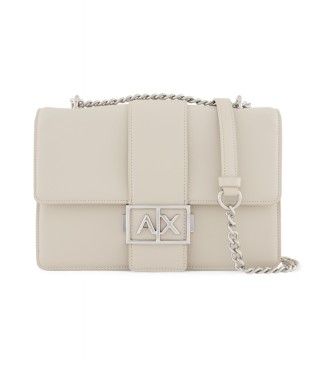 Armani Exchange Logotip Kovinska torba v barvi taupe