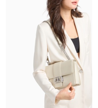Armani Exchange Logotip Kovinska torba v barvi taupe