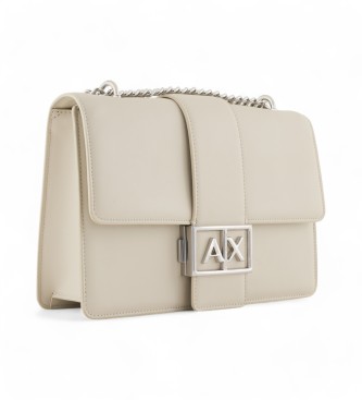 Armani Exchange Logotip Kovinska torba v barvi taupe
