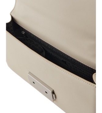 Armani Exchange Logotip Kovinska torba v barvi taupe