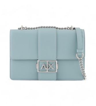 Armani Exchange Logotip Kovinska modra torba