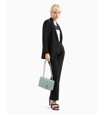 Armani Exchange Logotip Kovinska modra torba