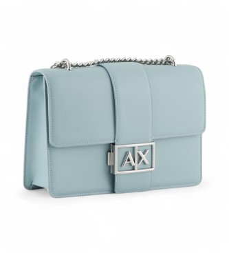 Armani Exchange Logotip Kovinska modra torba