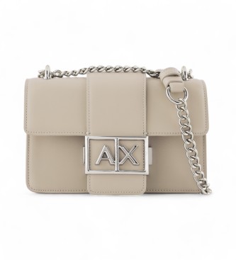 Armani Exchange Logo Metal taupe bag