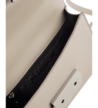 Armani Exchange Logo Metal taupe bag