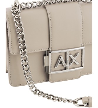 Armani Exchange Logo Metal taupe bag
