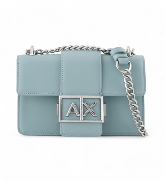 Armani Exchange Logo Metal blue bag