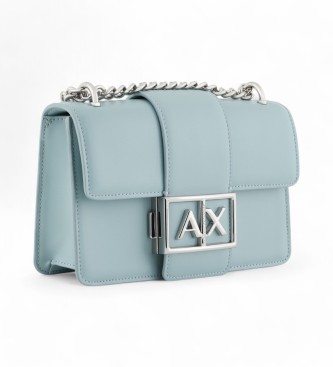 Armani Exchange Logo Metal blue bag