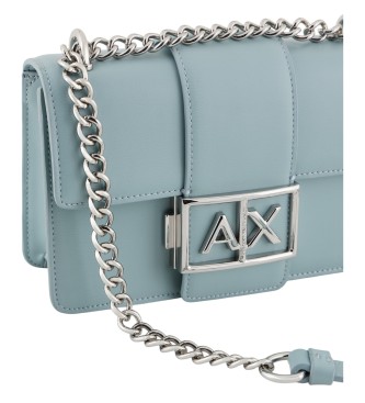 Armani Exchange Logo Metal blue bag