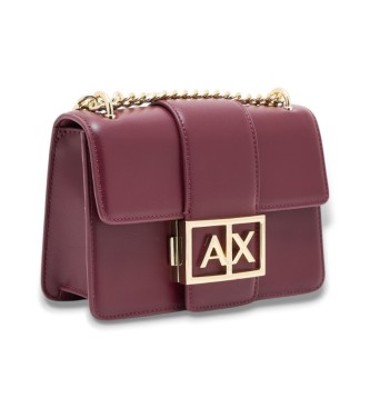 Armani Exchange Logo Metal bag burgundy