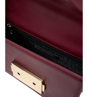 Armani Exchange Logo Metal bag burgundy