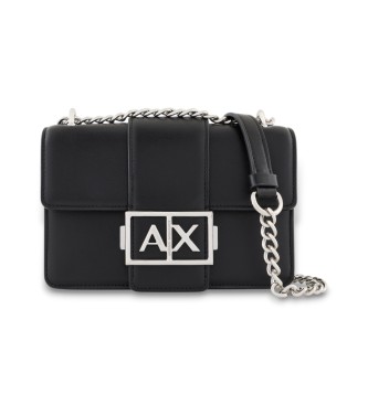 AIX Armani Exchange Logo Metal Skuldertaske sort