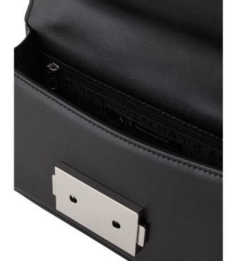 AIX Armani Exchange Logo Metal Skuldertaske sort