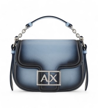 Armani Exchange Saco azul em forma de meia-lua