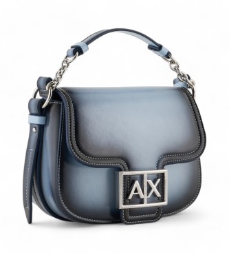 Armani Exchange Saco azul em forma de meia-lua