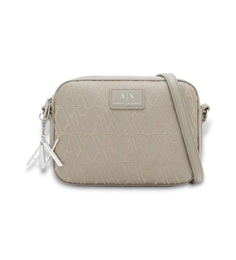 Armani Exchange Compact beige shoulder bag