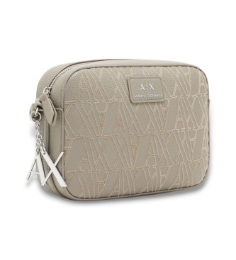 Armani Exchange Compact beige shoulder bag
